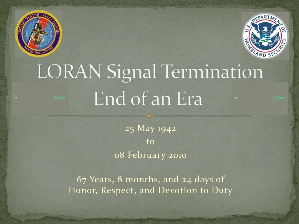 loran signal termination