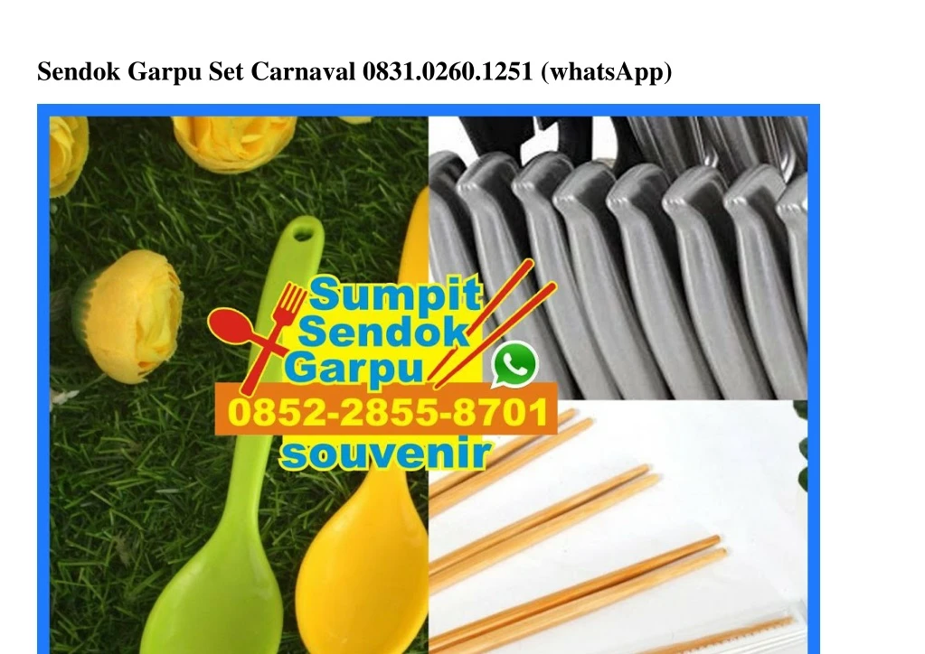 sendok garpu set carnaval 0831 0260 1251 whatsapp