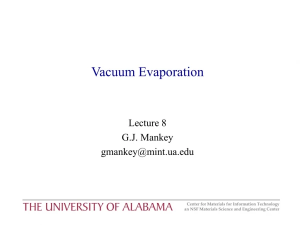 Vacuum Evaporation
