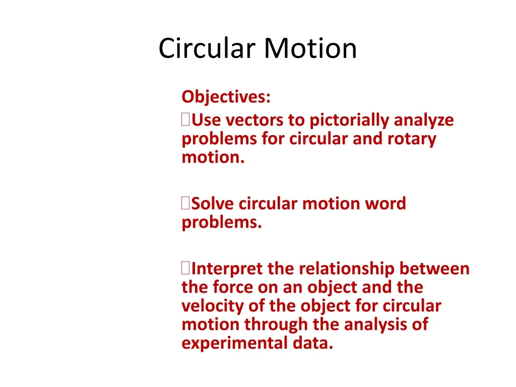 circular motion