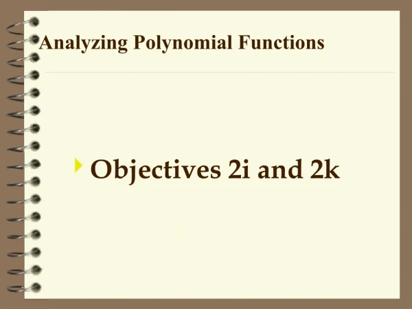 Analyzing Polynomial Functions