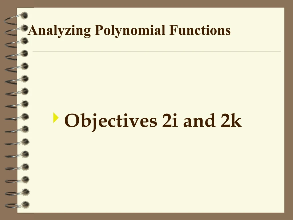 analyzing polynomial functions