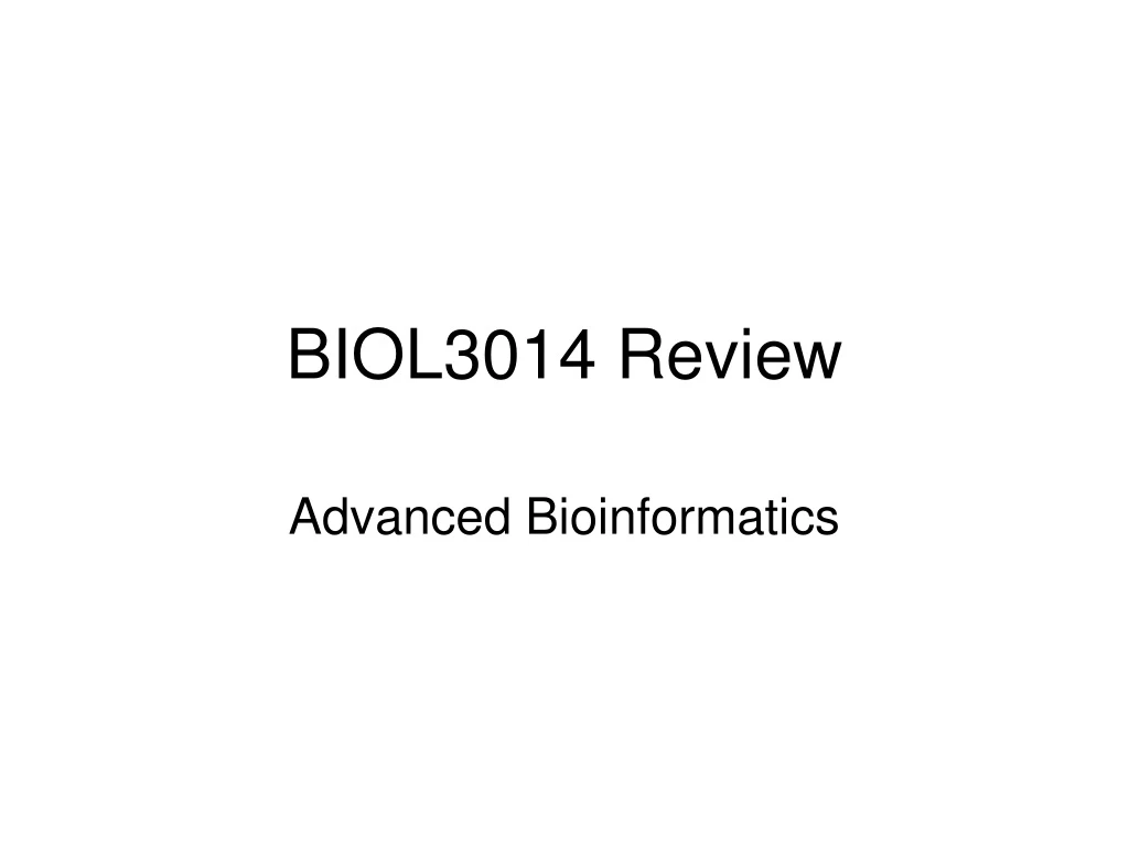 biol3014 review