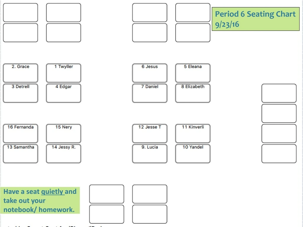 period 6 seating chart 9 23 16