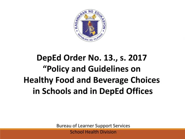 Bureau of Learner Support Services School Health Division