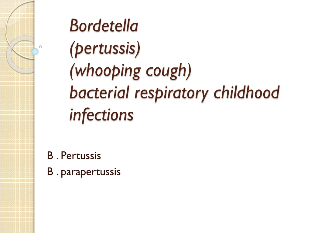 bordetella pertussis whooping cough bacterial respiratory childhood infections