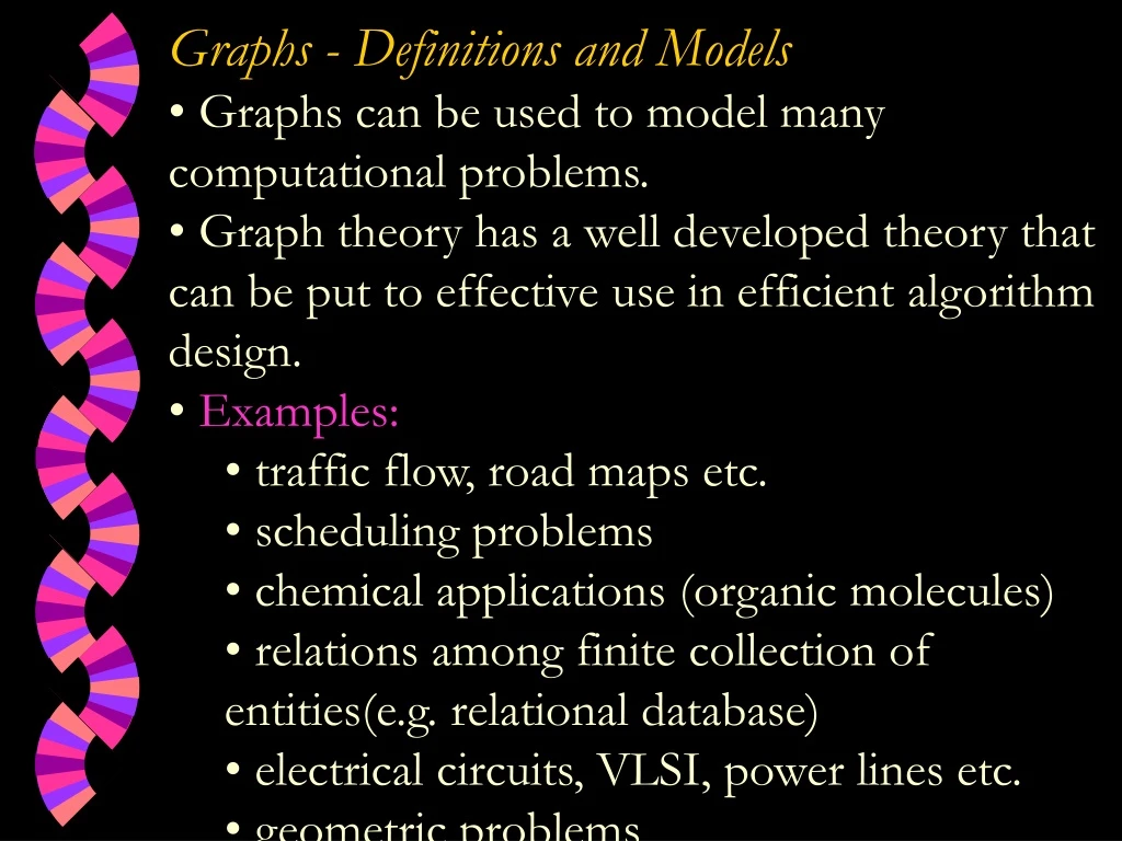 graphs definitions and models graphs can be used