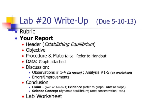 Lab #20 Write-Up    (Due 5-10-13)