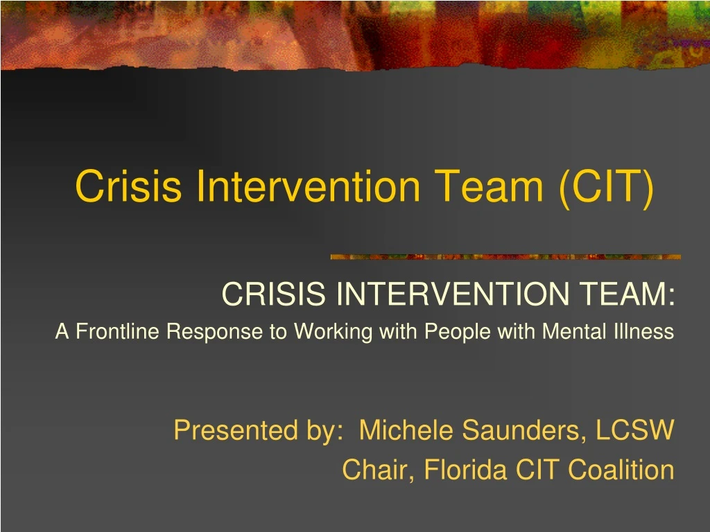 crisis intervention team cit