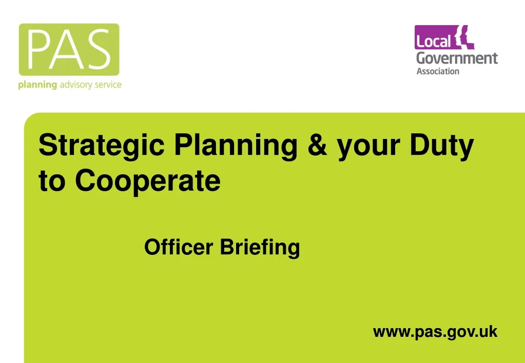 strategic planning your duty to cooperate