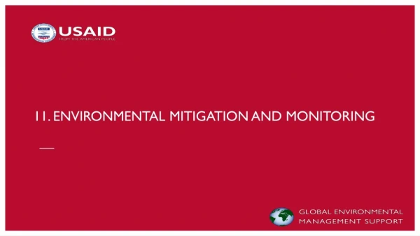 11. Environmental mitigation and monitoring