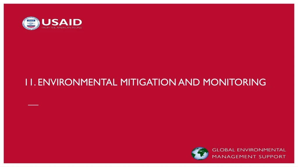 11 environmental mitigation and monitoring