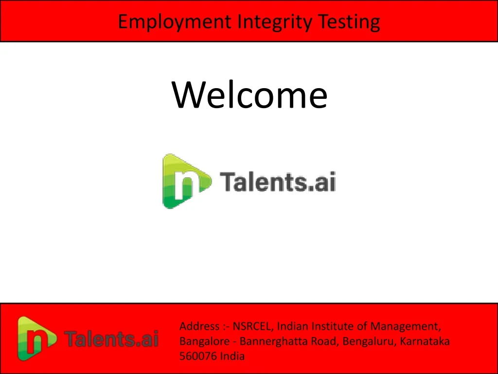 employment integrity testing