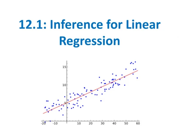 12.1: Inference for Linear Regression