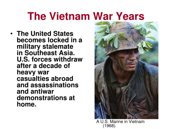 The Vietnam War Years