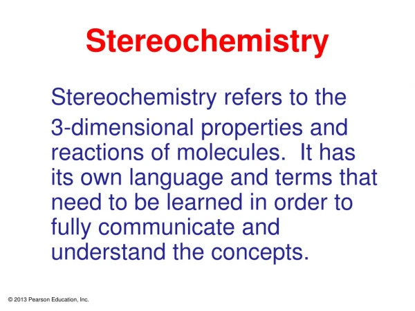 Stereochemistry