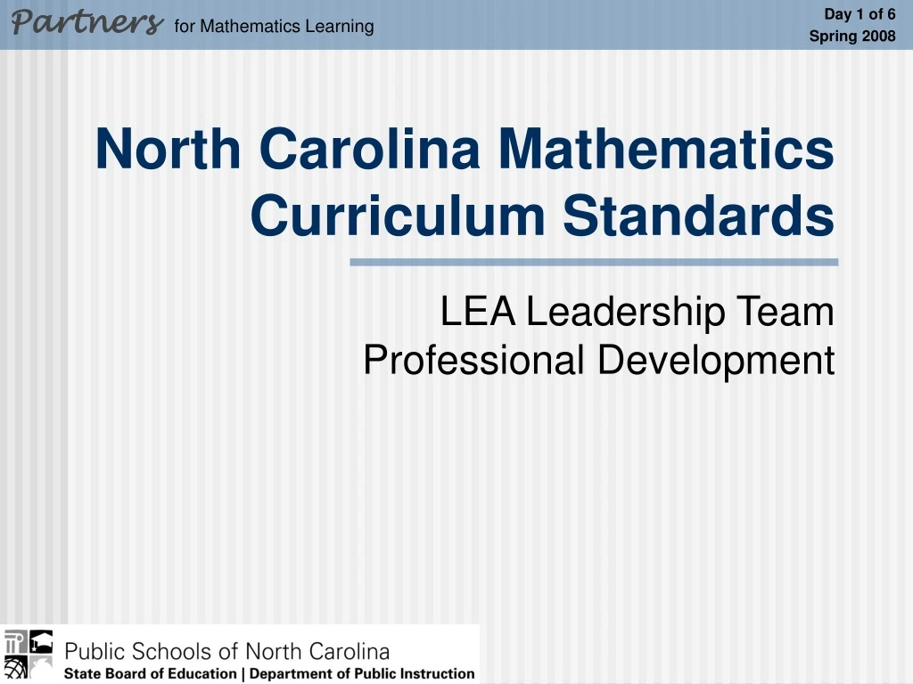north carolina mathematics curriculum standards