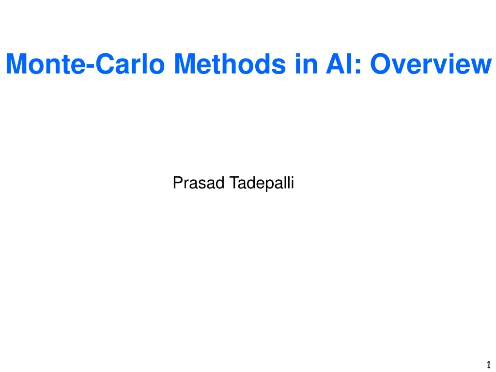 monte carlo methods in ai overview