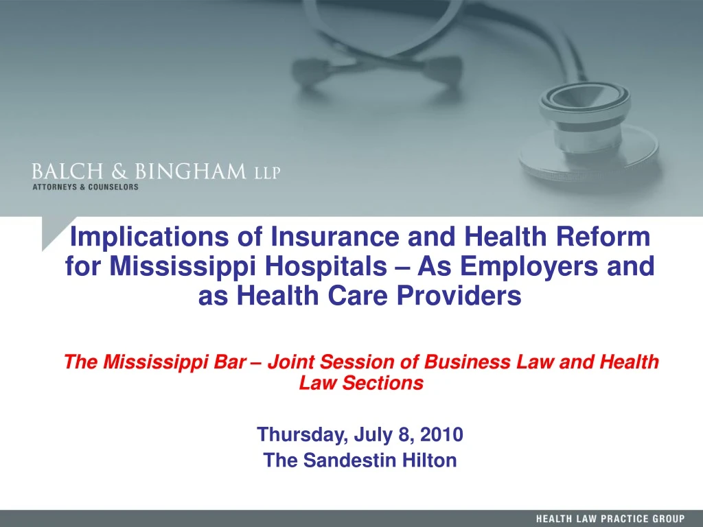 implications of insurance and health reform