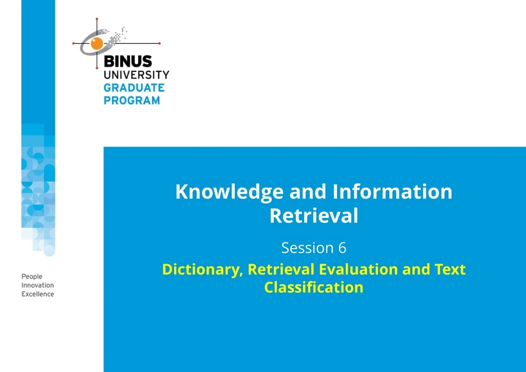 knowledge and information retrieval