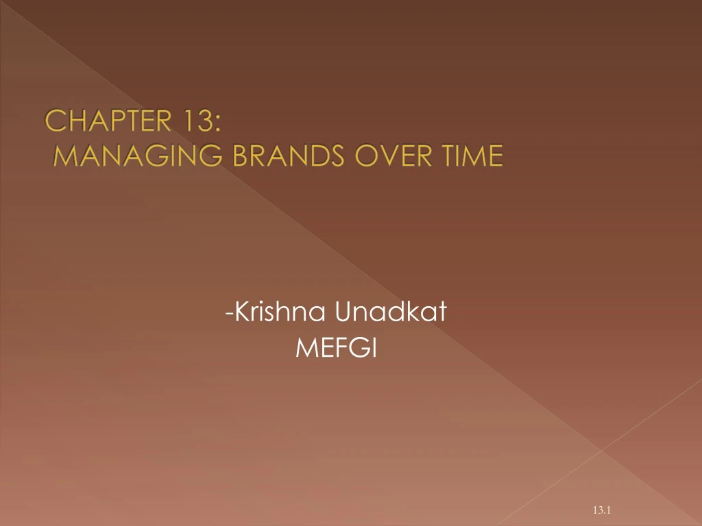 chapter 13 managing brands over time