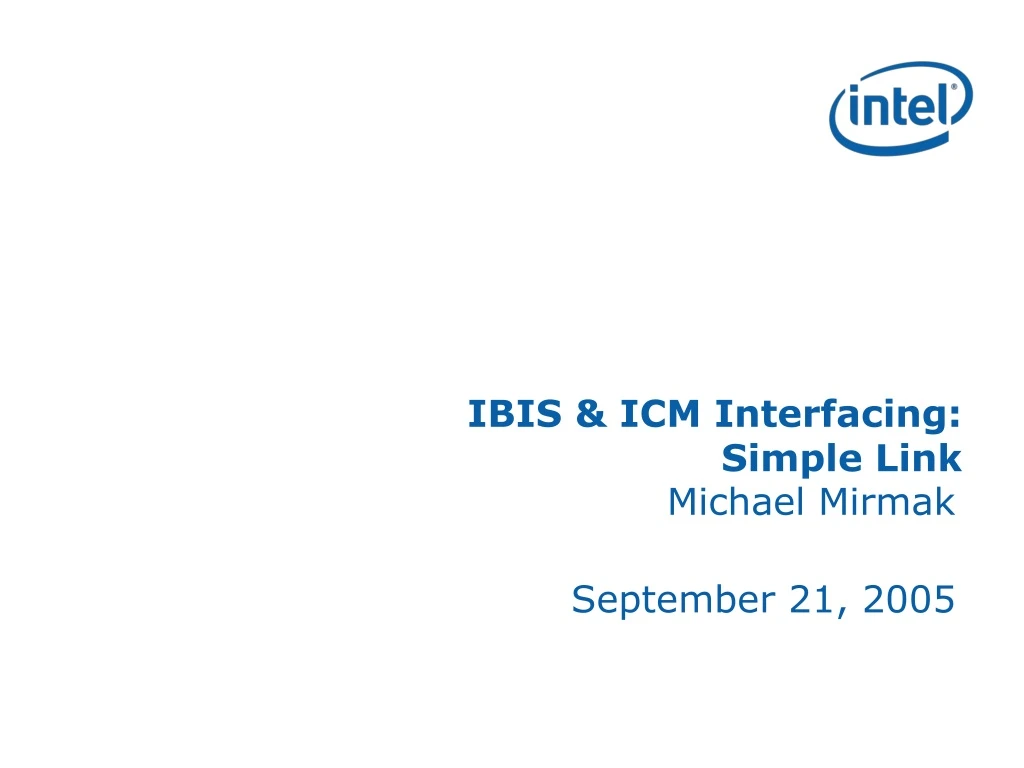 ibis icm interfacing simple link