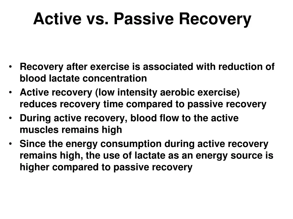 active vs passive recovery