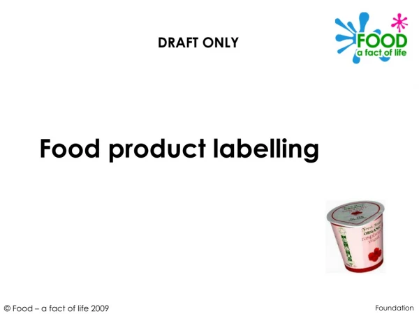 Food product labelling