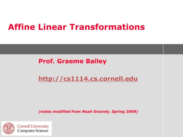 Affine Linear Transformations