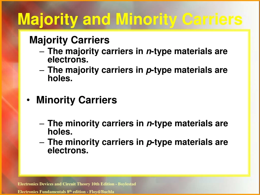 majority and minority carriers