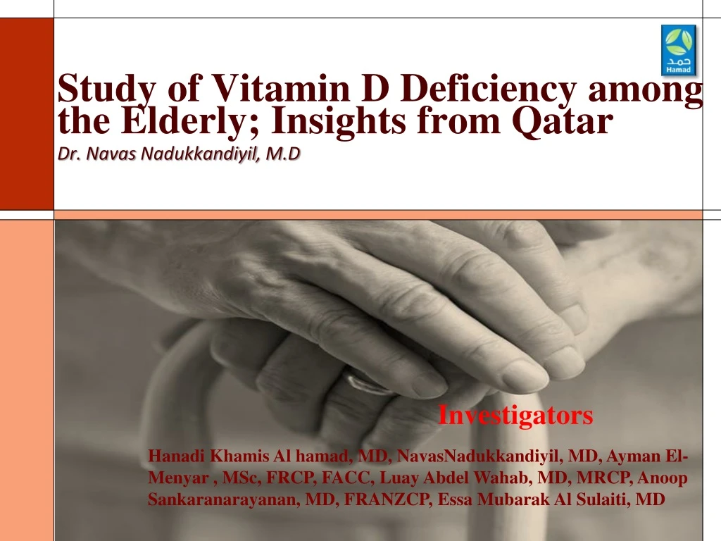 study of vitamin d deficiency among the elderly insights from qatar
