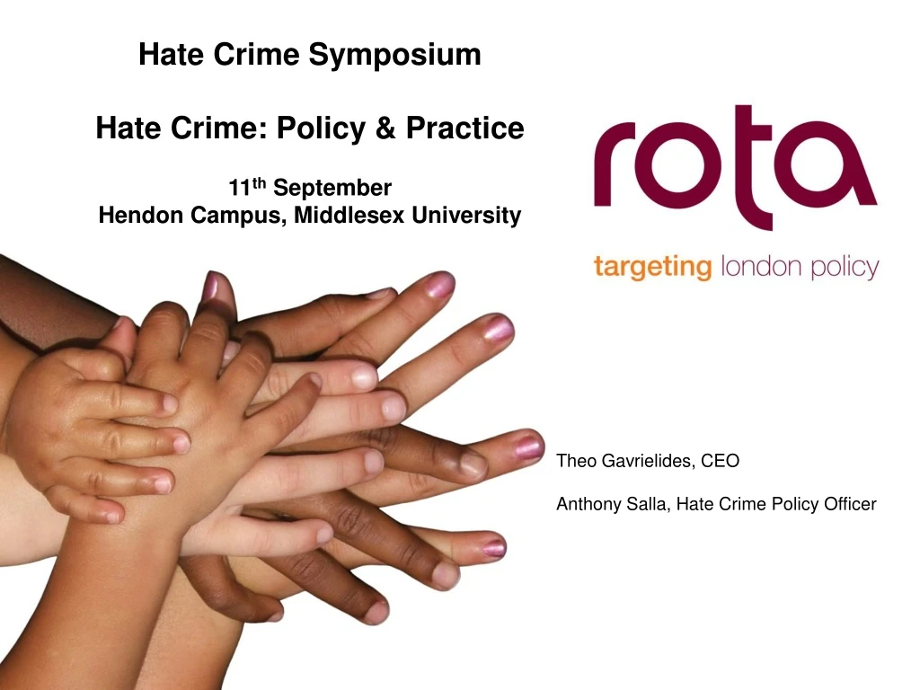 hate crime symposium hate crime policy practice