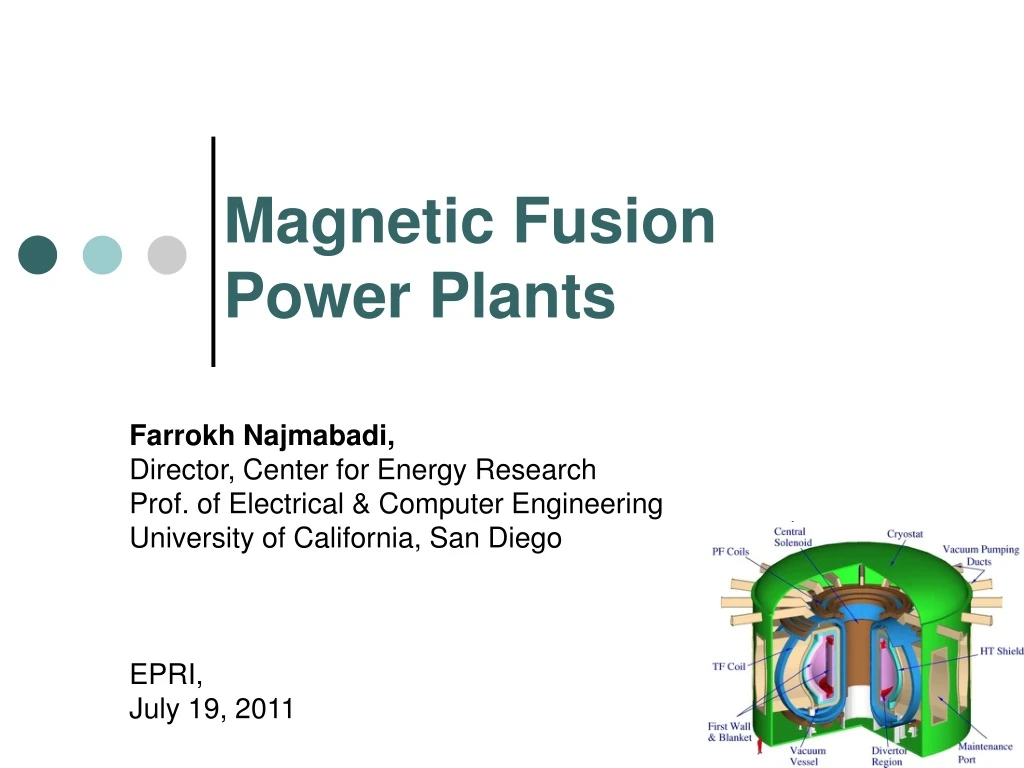 magnetic fusion power plants