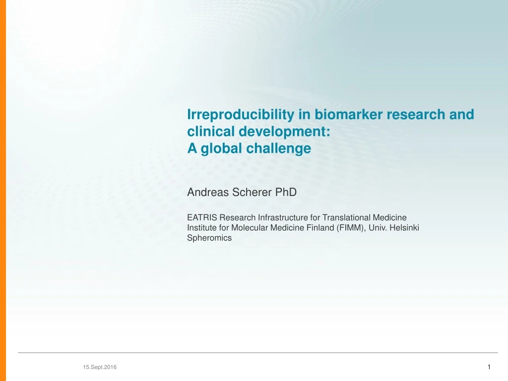 irreproducibility in biomarker research