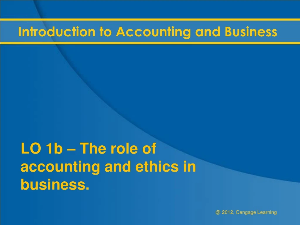 introduction to accounting and business