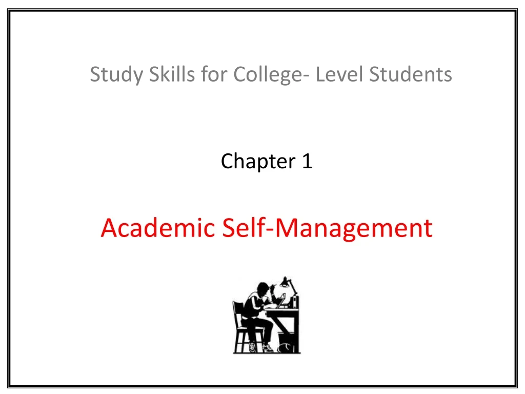 chapter 1 academic self management