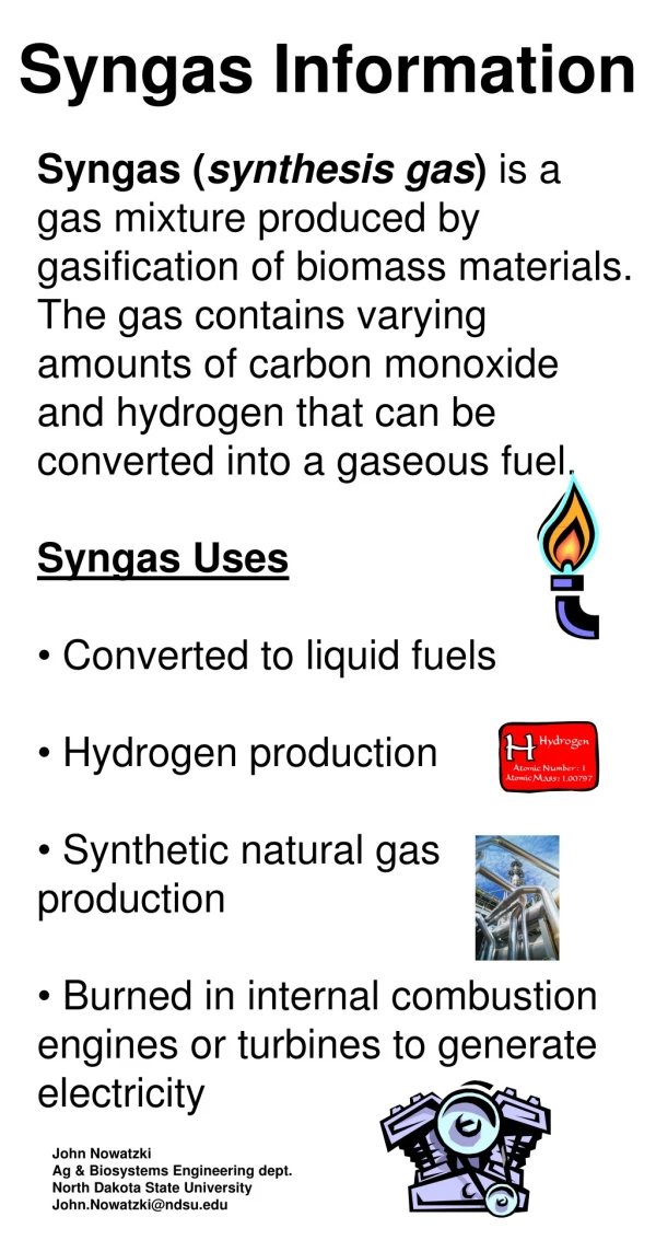 Syngas Information