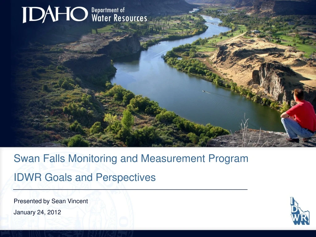 swan falls monitoring and measurement program