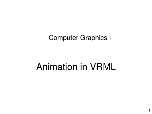 Animation in VRML