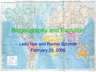Exploring Biogeography and Evolution: Patterns of Distribution - slide 1