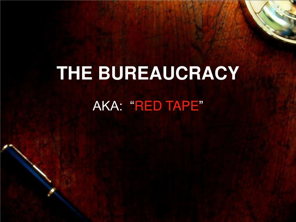 the bureaucracy