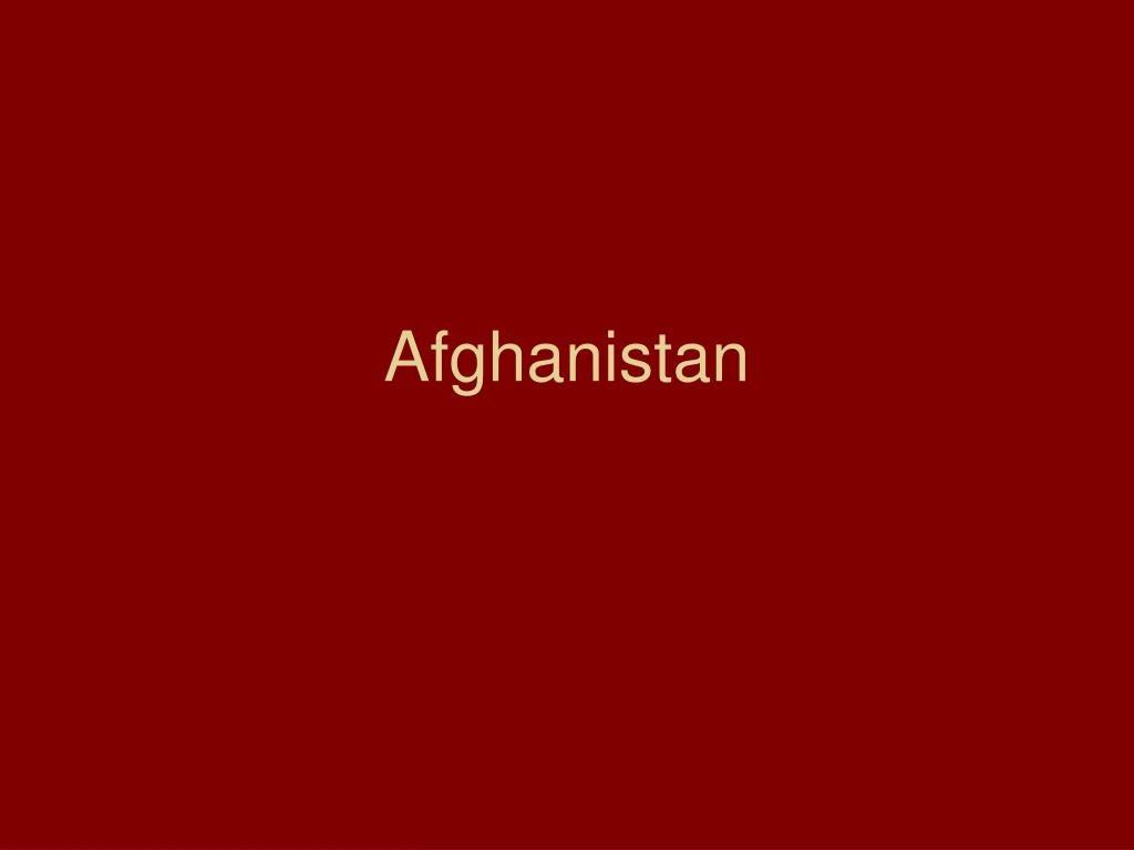 afghanistan