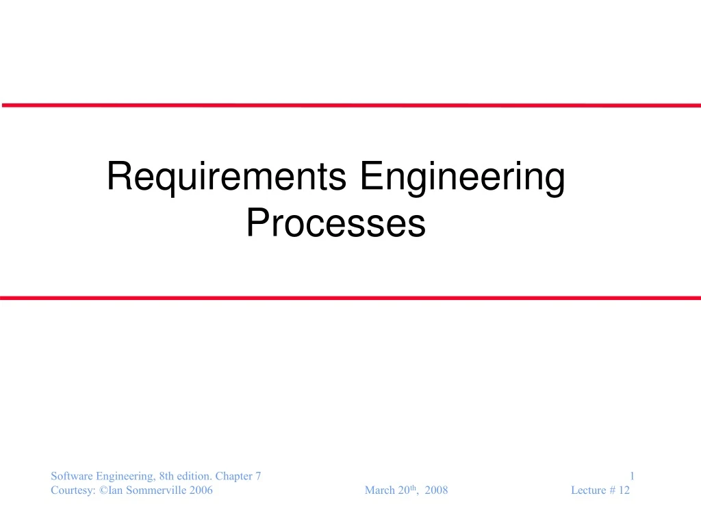 requirements engineering processes