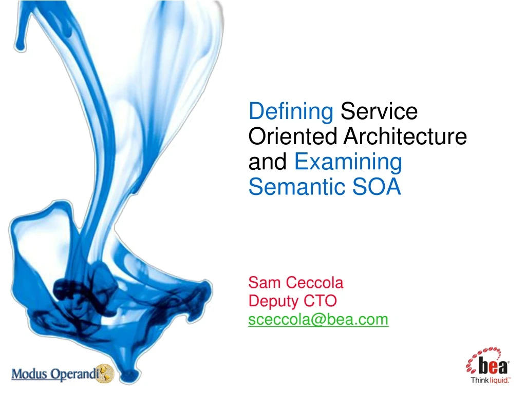defining service oriented architecture and examining semantic soa