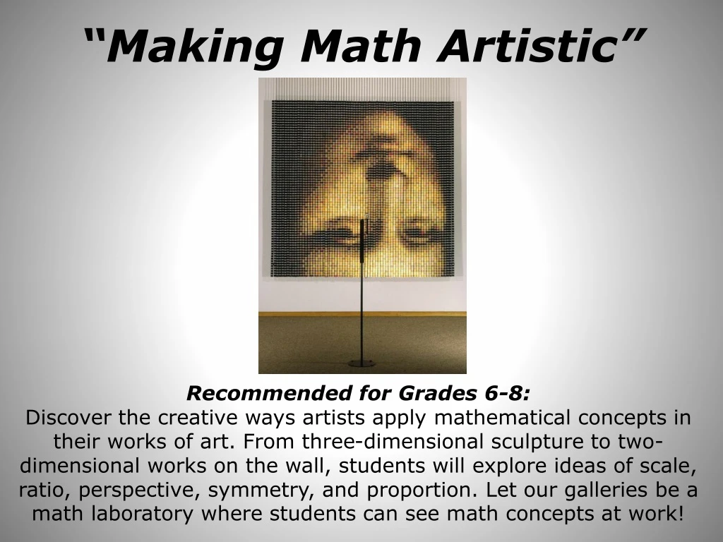 making math artistic