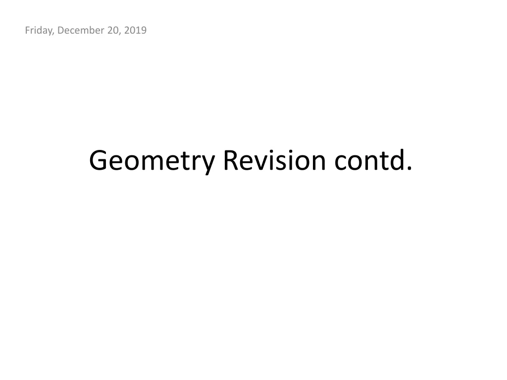 geometry revision contd