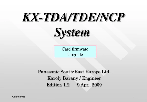 KX-TDA /TDE/NCP  System