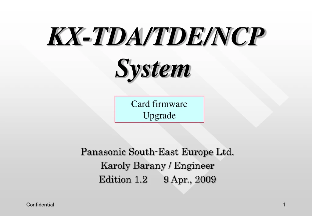 kx tda tde ncp system