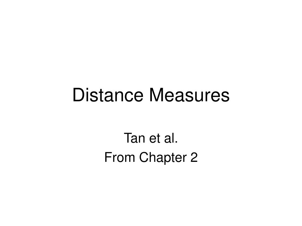 distance measures