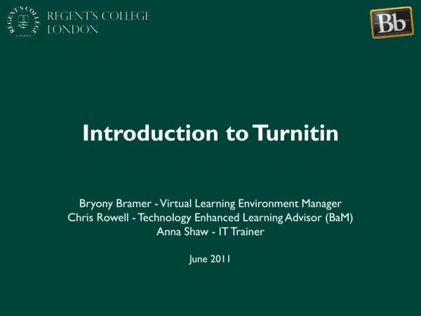 Introduction to Turnitin